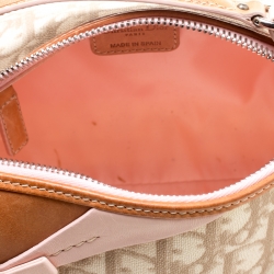 Dior Beige/Pink Diorissimo Coated Canvas and Leather Trotter Romantique Satchel