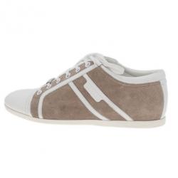 مملوكة مسبقًا حذاء رياضي ديور رجالي جلد سويدي بيج وجلد مقاس 40