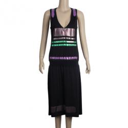 Pre Owned Christian Lacroix Cotton Sleeveless Dress L