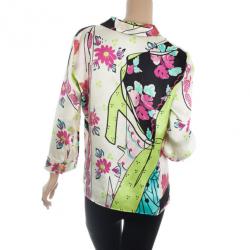 Christian Lacroix Multicolored Silk Blouse L