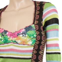 Christian Lacroix Multicolor Knitted Long Sleeve Shirt