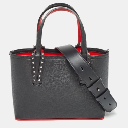 Christian Louboutin Black Leather Mini Cabata Tote