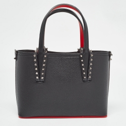 Christian Louboutin Black Leather Mini Cabata Tote