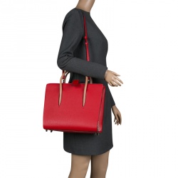 Christian Louboutin Red Leather Paloma Medium Tote