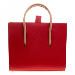 Christian Louboutin Red Leather Paloma Medium Tote
