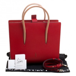 Christian Louboutin Red Leather Paloma Medium Tote