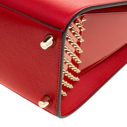 Christian Louboutin Red Leather Paloma Medium Tote