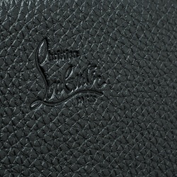 Christian Louboutin Black/Multicolor Leather and Embroidered Fabric Paloma Chain Clutch