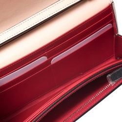 Christian Louboutin Beige Leather Macaron Studded Wristlet Flap Wallet 