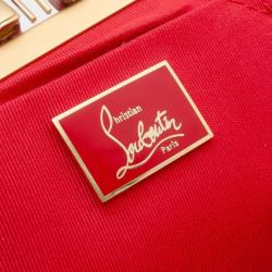 Christian Louboutin Teal Satin Louboutin Loubi Croissant Clutch