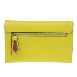 مملوكة مسبقًا Christian Louboutin Yellow Leather Sweet Charity Wallet