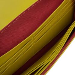 مملوكة مسبقًا Christian Louboutin Yellow Leather Sweet Charity Wallet