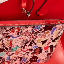 Christian Louboutin Multicolor Printed Patent Leather Small Cabata Tote