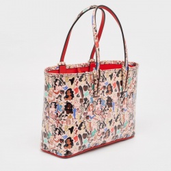 Christian Louboutin Multicolor Printed Patent Leather Small Cabata Tote