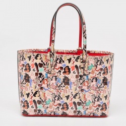 Christian Louboutin Multicolor Printed Patent Leather Small Cabata Tote