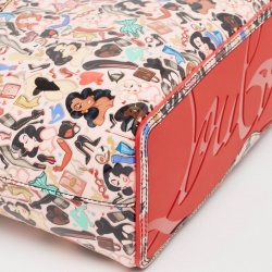 Christian Louboutin Multicolor Printed Patent Leather Small Cabata Tote