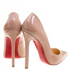 مملوكة مسبقًا Christian Louboutin Beige Patent Leather Pigalle Pumps Size 38