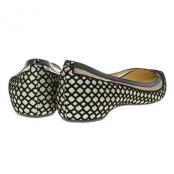 مملوكة مسبقًا Christian Louboutin Black Floque Glitter Paulina Ballet Flats Size 38