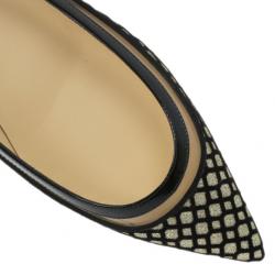 مملوكة مسبقًا Christian Louboutin Black Floque Glitter Paulina Ballet Flats Size 38