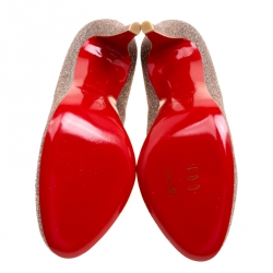 مملوكة مسبقًا Christian Louboutin Multicolor Fine Glitter Fifille Pumps Size 38