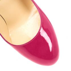 Pre Owned Christian Louboutin Pink Patent Bianca Platform Pumps 38.5