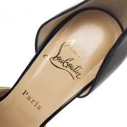 مملوكة مسبقًا Christian Louboutin Gold and Black Corpus D'orsay Pumps Size 39