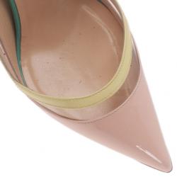Pre Owned Christian Louboutin Tricolor Paulina Slingback Sandals Size 39