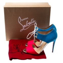 مملوكة مسبقًا صندل كريستيان لوبوتان أربطة مايرلينغ سويدي وجلد لونين مقاس 38