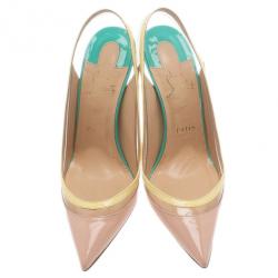 Pre Owned صندل كريستيان لوبوتان باولينا متعدد الألوان حزام خلفي مقاس 39