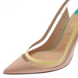 Pre Owned صندل كريستيان لوبوتان باولينا متعدد الألوان حزام خلفي مقاس 39