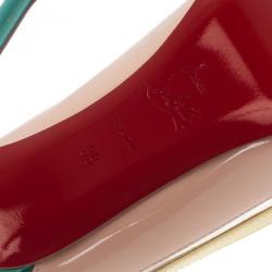 Pre Owned صندل كريستيان لوبوتان باولينا متعدد الألوان حزام خلفي مقاس 39