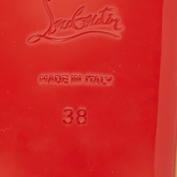 Pre Owned Christian Louboutin Pink Leather Marmella Flat Slides Size 38