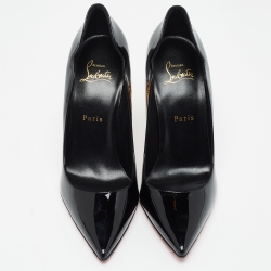 Pre Owned Christian Louboutin Black Patent Leather Lipchick Pumps Size 38.5