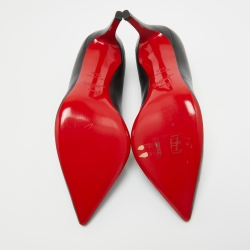 مملوكة مسبقًا Christian Louboutin Black Leather Pigalle Pumps Size 35.5