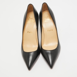 مملوكة مسبقًا Christian Louboutin Black Leather Pigalle Pumps Size 35.5