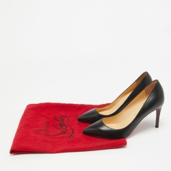 مملوكة مسبقًا Christian Louboutin Black Leather Pigalle Pumps Size 35.5