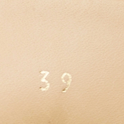 Pre Owned Christian Louboutin Beige Suede and Leather Metallur Sneakers Size 39