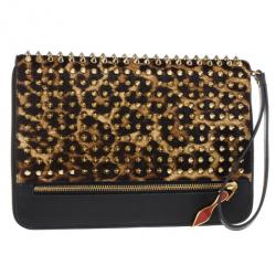 Christian Louboutin Leopard Pony Hair Cris Spiked iPad Case