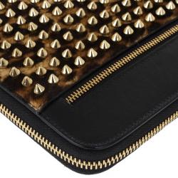 Christian Louboutin Leopard Pony Hair Cris Spiked iPad Case