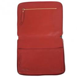 Pre Owned Christian Louboutin Red Patent Cris Spiked Leather iPad Case