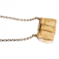 Christian Louboutin Gold Tone Sweet Charity Pendant Necklace