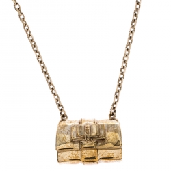 Christian Louboutin Gold Tone Sweet Charity Pendant Necklace