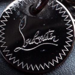 Christian Louboutin Black Leather Sweet Charity Loubi Bow Shoulder Bag