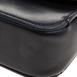 Christian Louboutin Black Leather Sweet Charity Loubi Bow Shoulder Bag