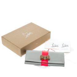 Christian Louboutin Grey Leather Sweet Charity Continental Wallet 