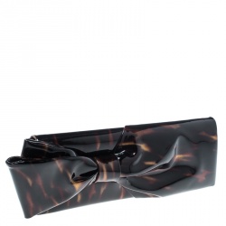 Christian Louboutin Metallic Patent Leather Bow Clutch
