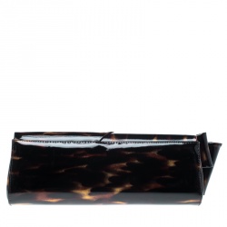 Christian Louboutin Metallic Patent Leather Bow Clutch