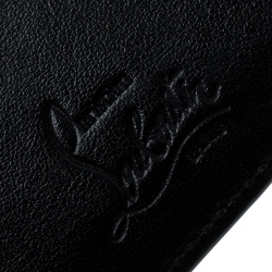 Christian Louboutin Black Leather Studded Kios Card Holder