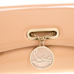 Christian Louboutin Beige Patent Leather Riviera Clutch