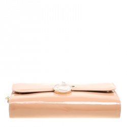 Christian Louboutin Beige Patent Leather Riviera Clutch